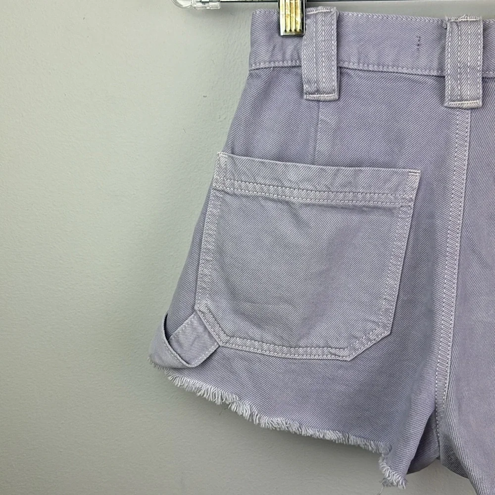 PacSun Eco Lavendar High Waisted Carpenter Shorts Size 23 Recycled Cotton Spring